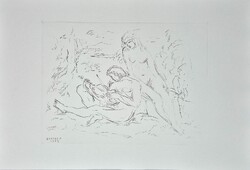 Borsos Miklós - Zene 29 x 39 cm rézkarc