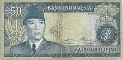 50 rupia rupiah 1960 Indonézia