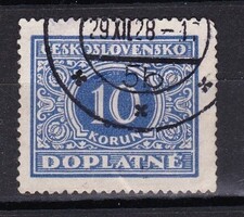 1928 Csehszlovákia 10k Illeték Bélyeg
