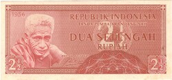 2,50 2 1/2 rupia rupiah 1956 Indonézia UNC