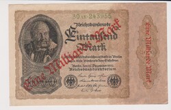 Német Birodalom 1000 márka 1922 felülbélyegzéssel  XF+  szinte hajtatlan ropogós bankjegy  /B2/