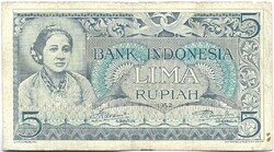 5 rupia rupia 1952 Indonézia