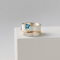 HANDMADE VERY BEAUTIFULLY FINISHED SILVER-PLATED UNIQUE SHAPE DESIGN WOMEN'S RING