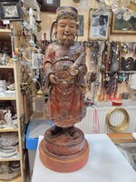 Old Eastern Wooden Carved Figurine