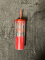 The Conjuring horror movie themed cup with straw