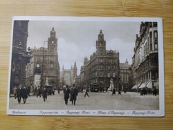 Budapest, Apponyi - tér, villamos, Divald kiadás, postatiszta