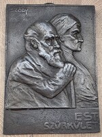 Sződy Szilárd: Est szürkület fémötvözet kisplasztika