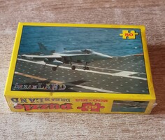 Rare RETRO Dreamland mini puzzle - Aircraft carrier with fighter jets - 80 pcs, UNUSED FACTORY SEALED!