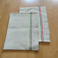 Mindennapi otthon! Régi lenvászon törölköző, konyharuha 2 db