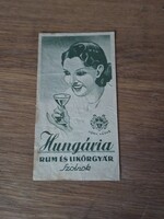 Hungária Liquor Factory Counting Board