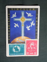 Képeslap,Szent István 900 éves jubileuma,Eucharisztikus Kongresszus Budapest,grafikai, 1937-