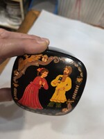 Szovjet kézzel festett fém doboz