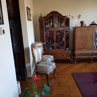 Antik Neobarok vitrines dúsan faragott szekrény 1920-1930
