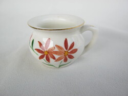Aquincumi porcelán csupor virágos mini csésze bögre
