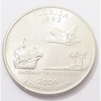 USA,quarter dollar 2004 P - Florida aUNC+ réz