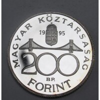 Magyarország,200 forint 1995 PP aUNC+ ezüst 12g500