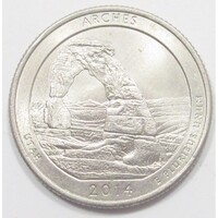 USA,quarter dollar 2014 P - Arches aUNC+ réz