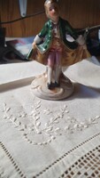MEISSEN stil 110 +éves  Német MINIATŰR   Rokokó Udvari Nemes -( Drezda /Thüringia , kézzel festett !