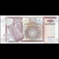 Burundi 50 Francs 1994 P-36a UNC