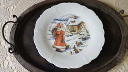 Christmas Motif Porcelain Plate