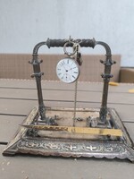 Antik bronz szobor jellegű díszes tintatartó tolltartó óra zsebóra tartó íróasztal dísz . 1,135kg