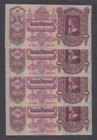 4x 100 Pengő 1930 SORSZÁMKÖVETŐ sor (3x aUNC, 1x aUNC-)