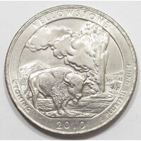 USA,quarter dollar 2010 D - Yellowstone aUNC+ réz