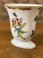 12 cm Herendi Viktória mintás porcelán váza.