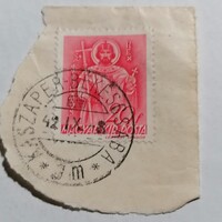 Pecsételt Magyar bélyeg. 1942. Kivágáson.  / Kászaper-Békéscsaba /
