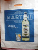 Retro Martini reklámos műanyag, nagyobb méretű (40 X 50 cm) reklám táska