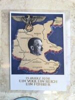 1938 EIN VOLK EIN REICH EIN FÜHRER Postcard