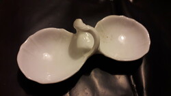 White Porcelain Table Salt and Pepper Shaker Set with Handle, 13x6x4 cm, Numbered
