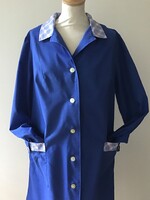 Blue Vintage Women's Coat, Work Coat. Size 54 (approx. XL) Székesfehérvár H. T. Sz.