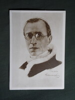 Képeslap,vallás,Lühnsdorff Károly grafika,művészet,XII. Pius pápa,1940-