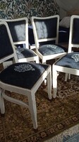 Chair, painted, upholstered, refurbished