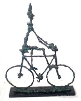 Tóth Ernő - Körbe-körbe 55 x 42 cm bronz kisplasztika