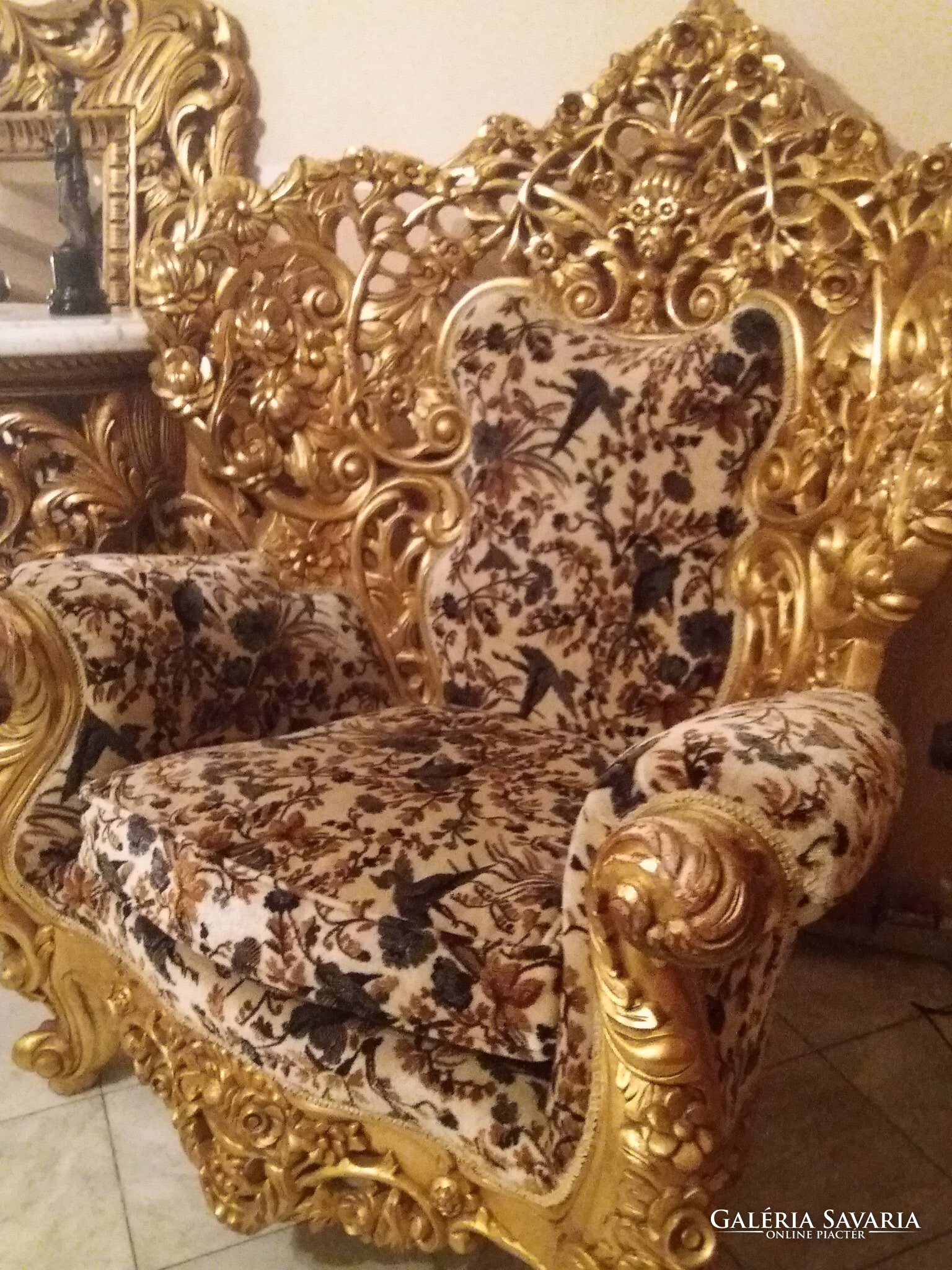 Huge Baroque Throne Chairs Gift Table Furniture Galeria 1