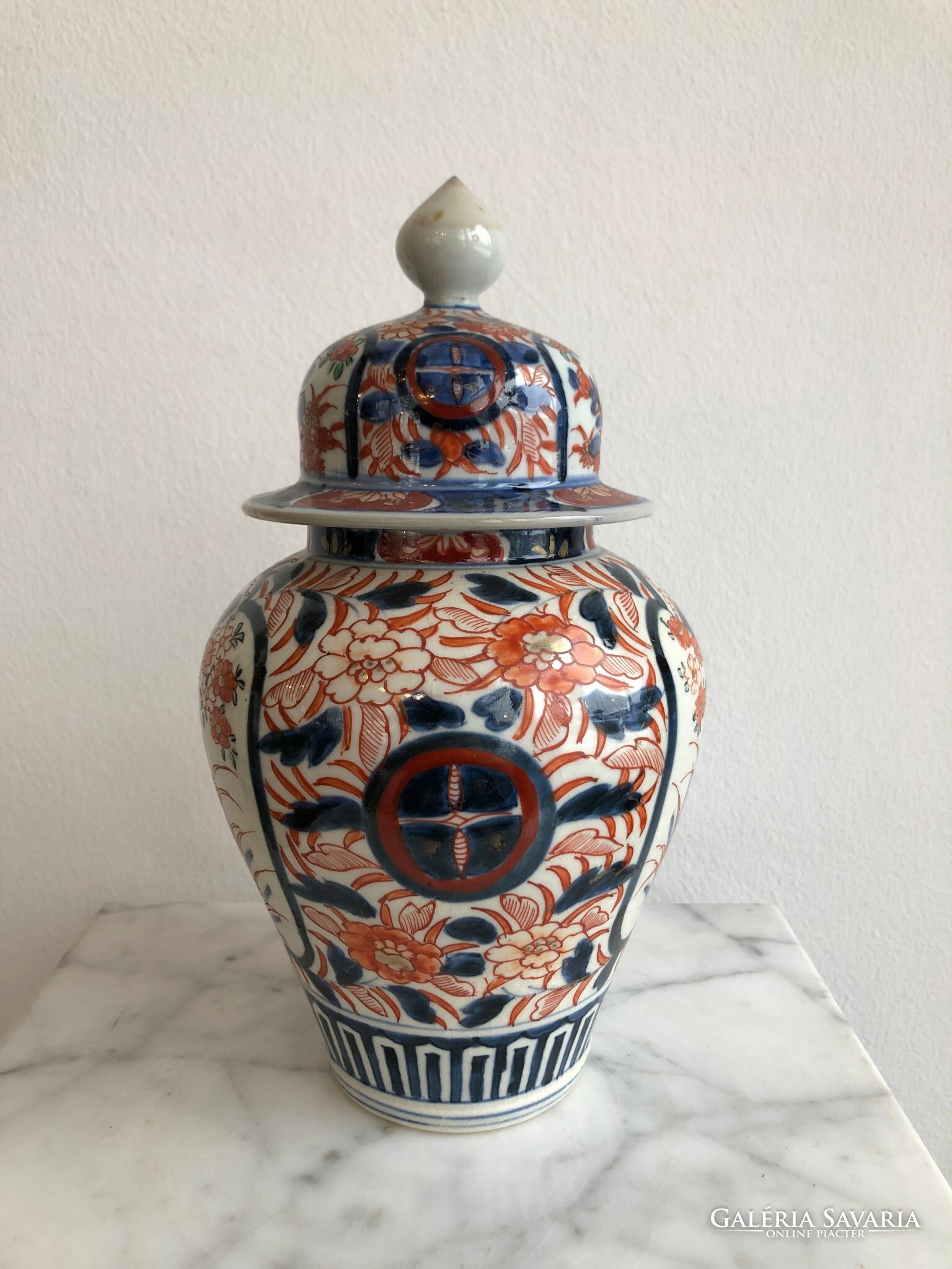 Antik Imari Japan Fedeles Porcelan Vaza Porcelan Galeria Savaria Online Piacter Antik Mutargy Regiseg Vasarlas Es Eladas
