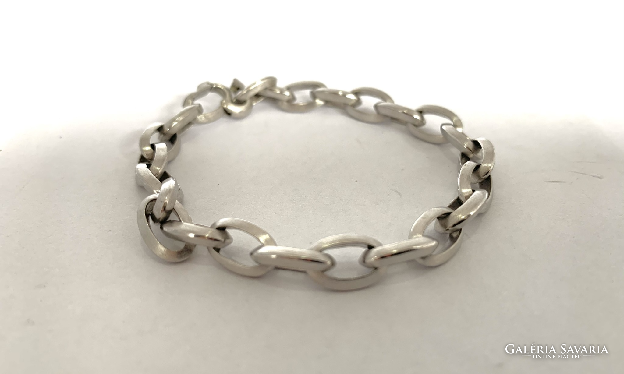 Vintage thick 925 silver bracelet unisex bracelet gliederarmband