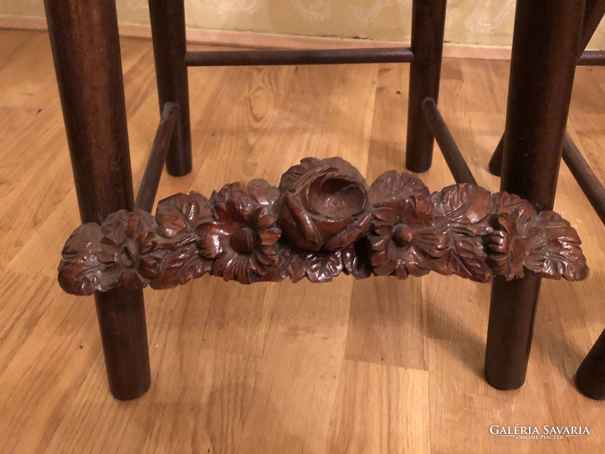 Biedermeier wooden pedestal couple, sculpture stand Furniture