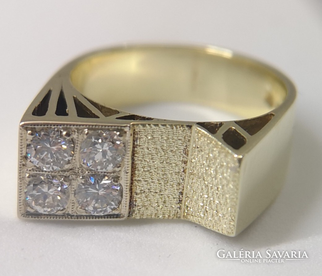 Vintage gold diamond on sale ring