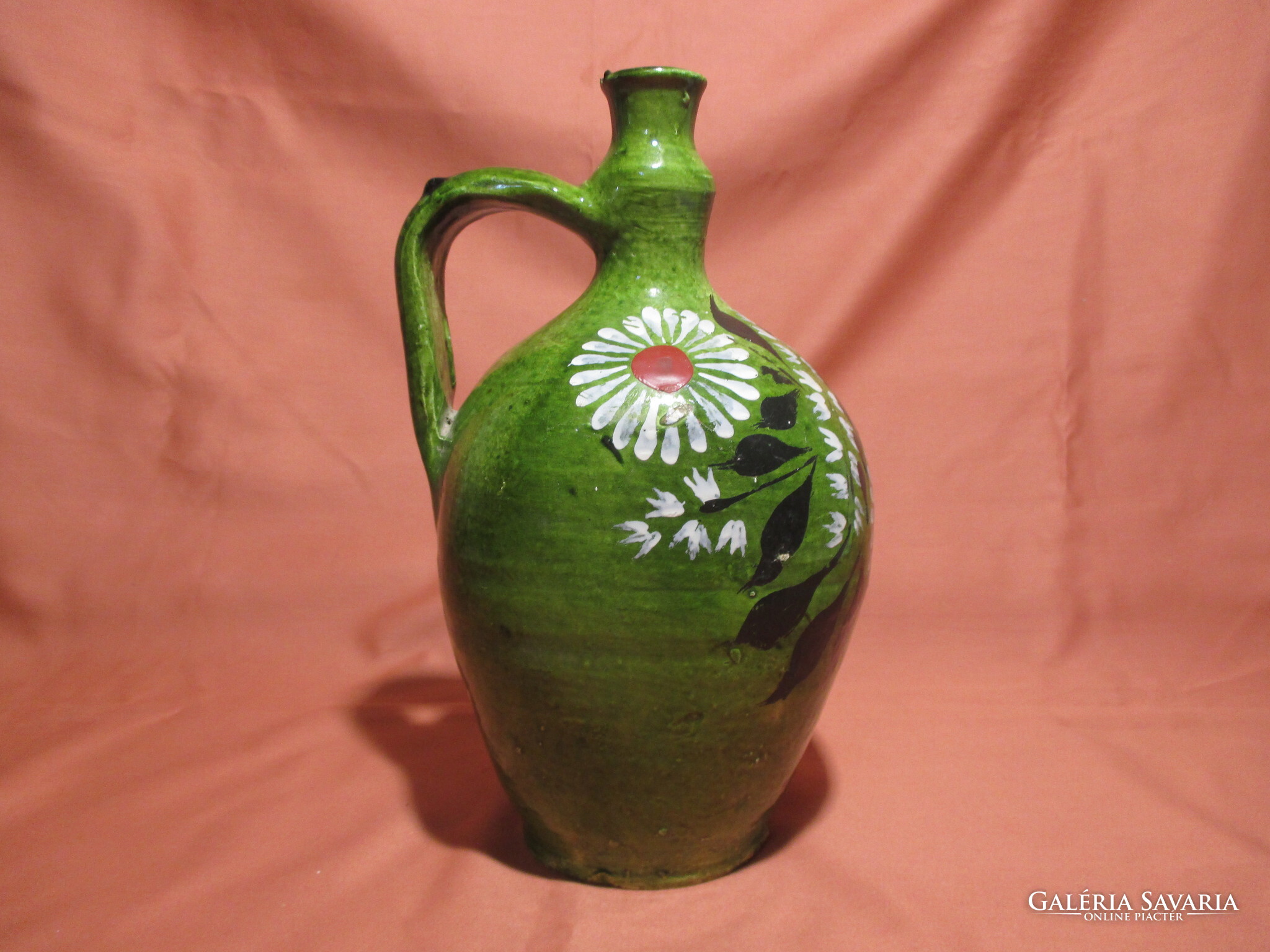 1960s Vintage Folk Art Pottery ウベダ IDEE 1960s Vintage Folk Art Pottery ウベダ IDEE（zöld magyaros