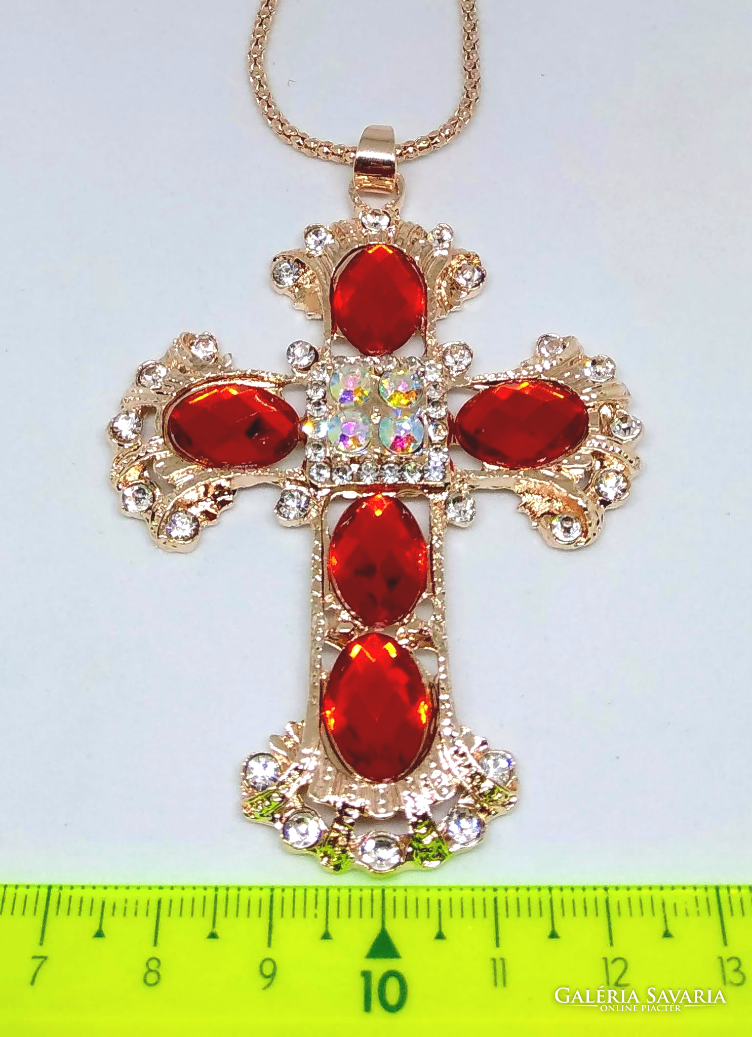 Betsey Johnson Gold Tone Colourful Cross Crucifix Pendant Necklace | eBay