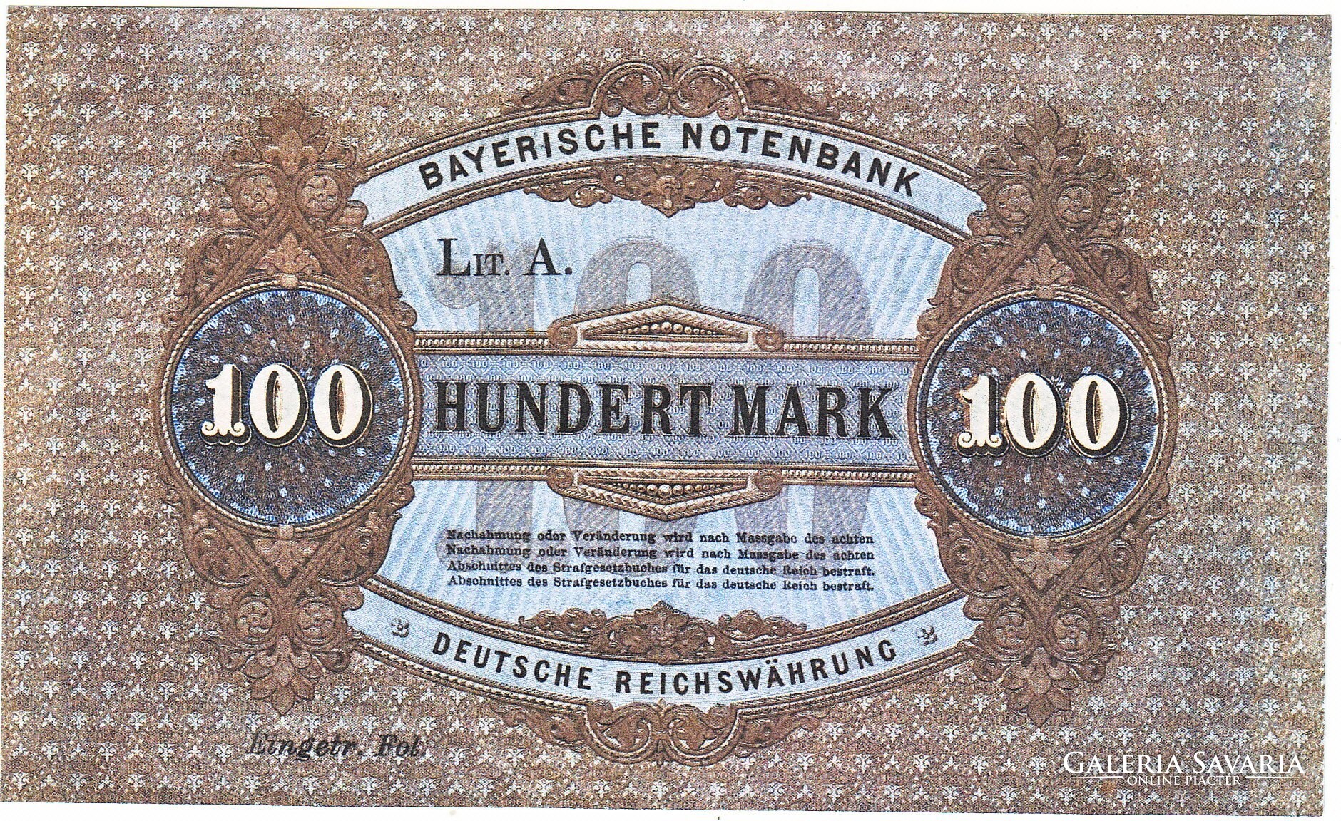German states 100 German marks 1875 replica Numismatics, Coins