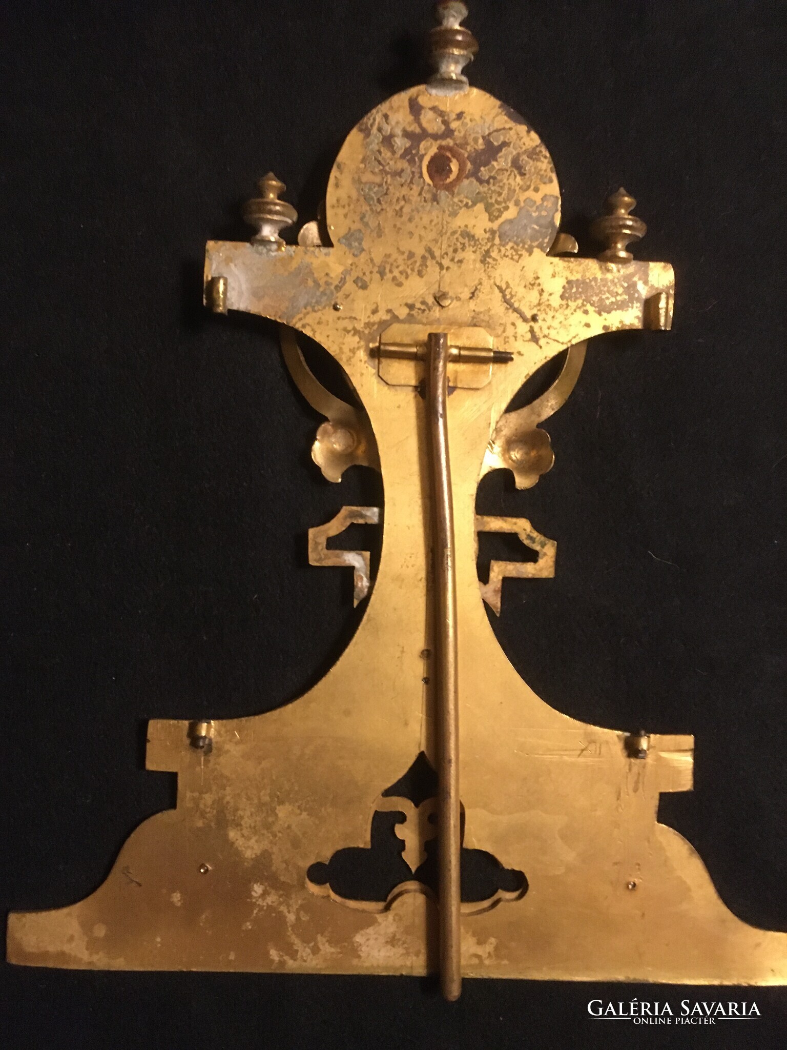 XVIII.sz.i. BAROKK TŰZARANYOZOTT HÁZI OLTÁR!!!! 16x13 cm !!!! - Vallás ...