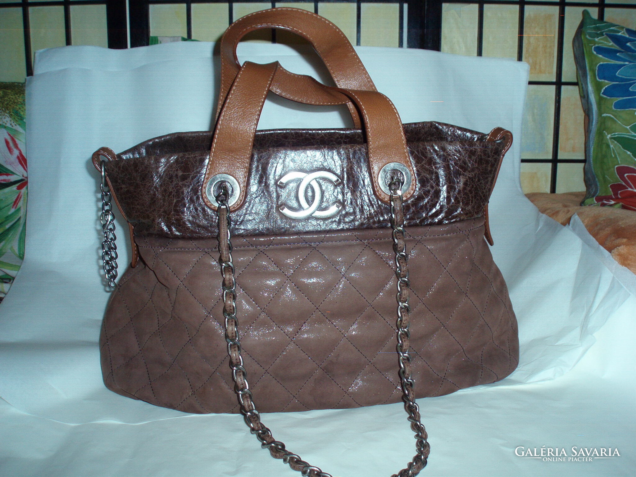 Teal top chanel bag