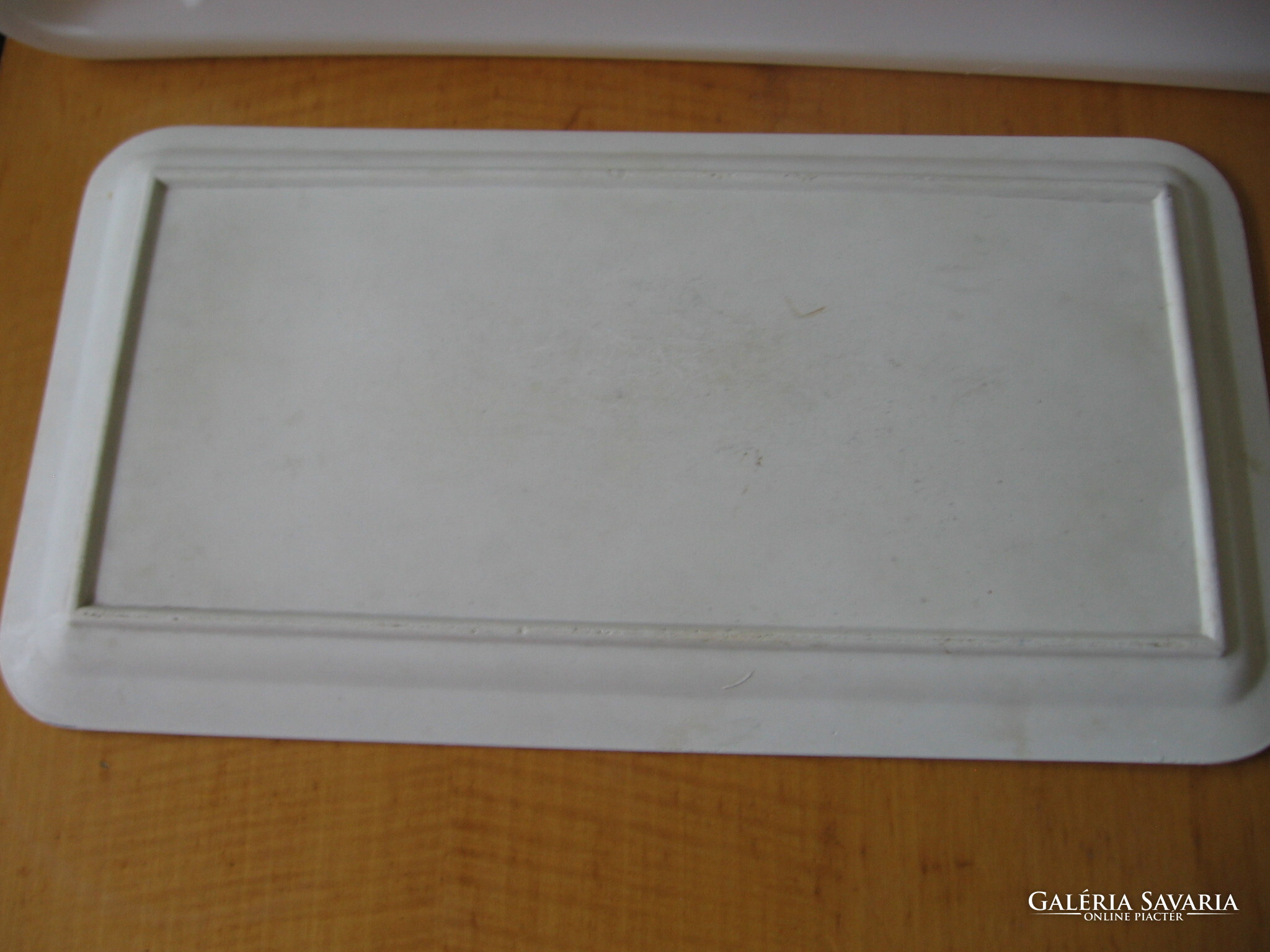 Retro fehér kemény, nehéz műanyag vagy bakelit tálca - Otthon ...