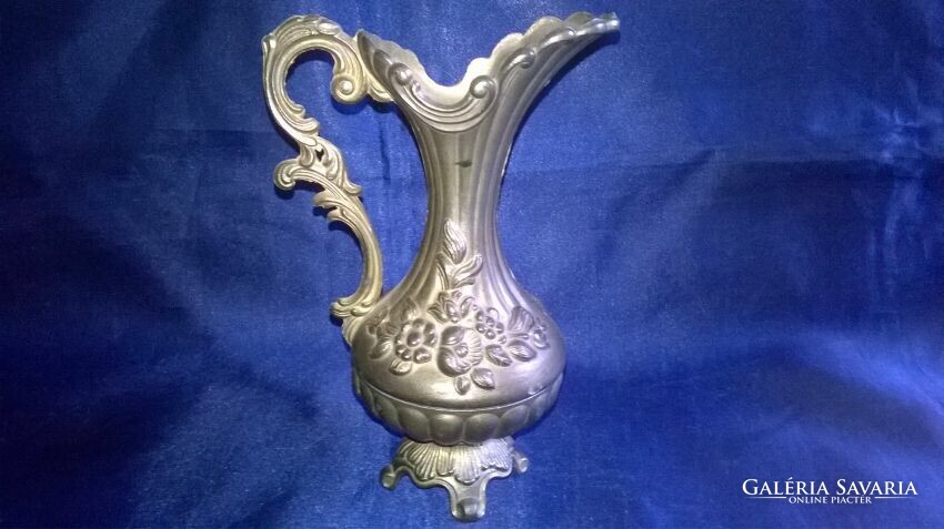 Vintage Peltrato 95- 100 Brass Footed Small Pitcher Vase