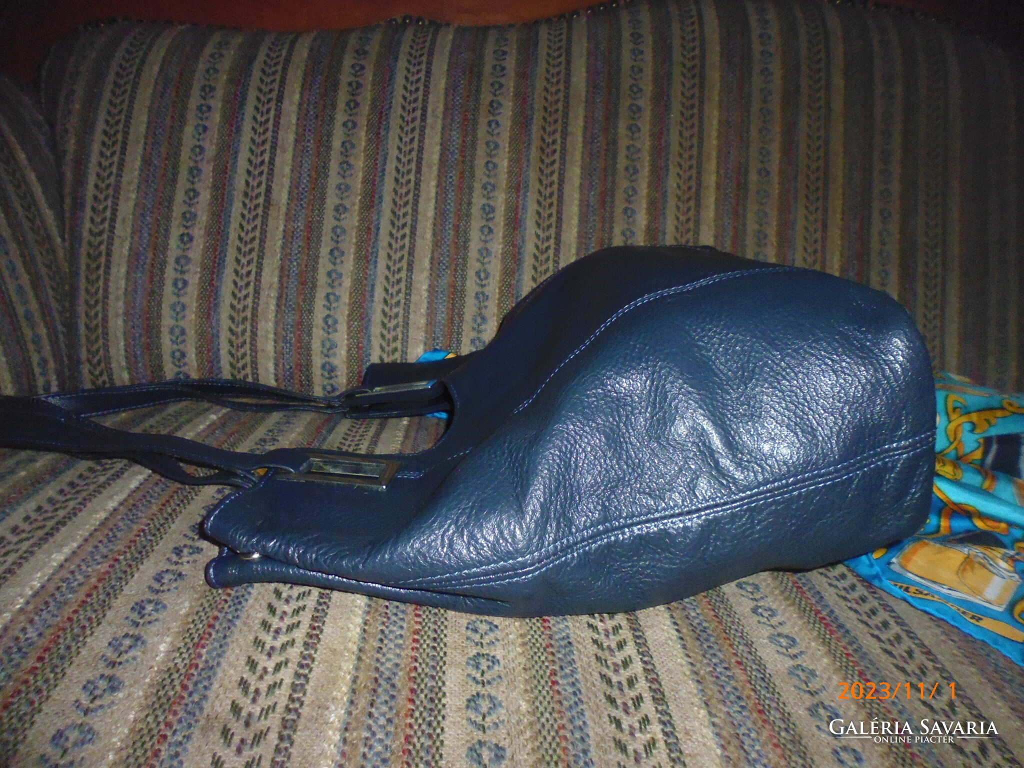 Teal leather best sale bag