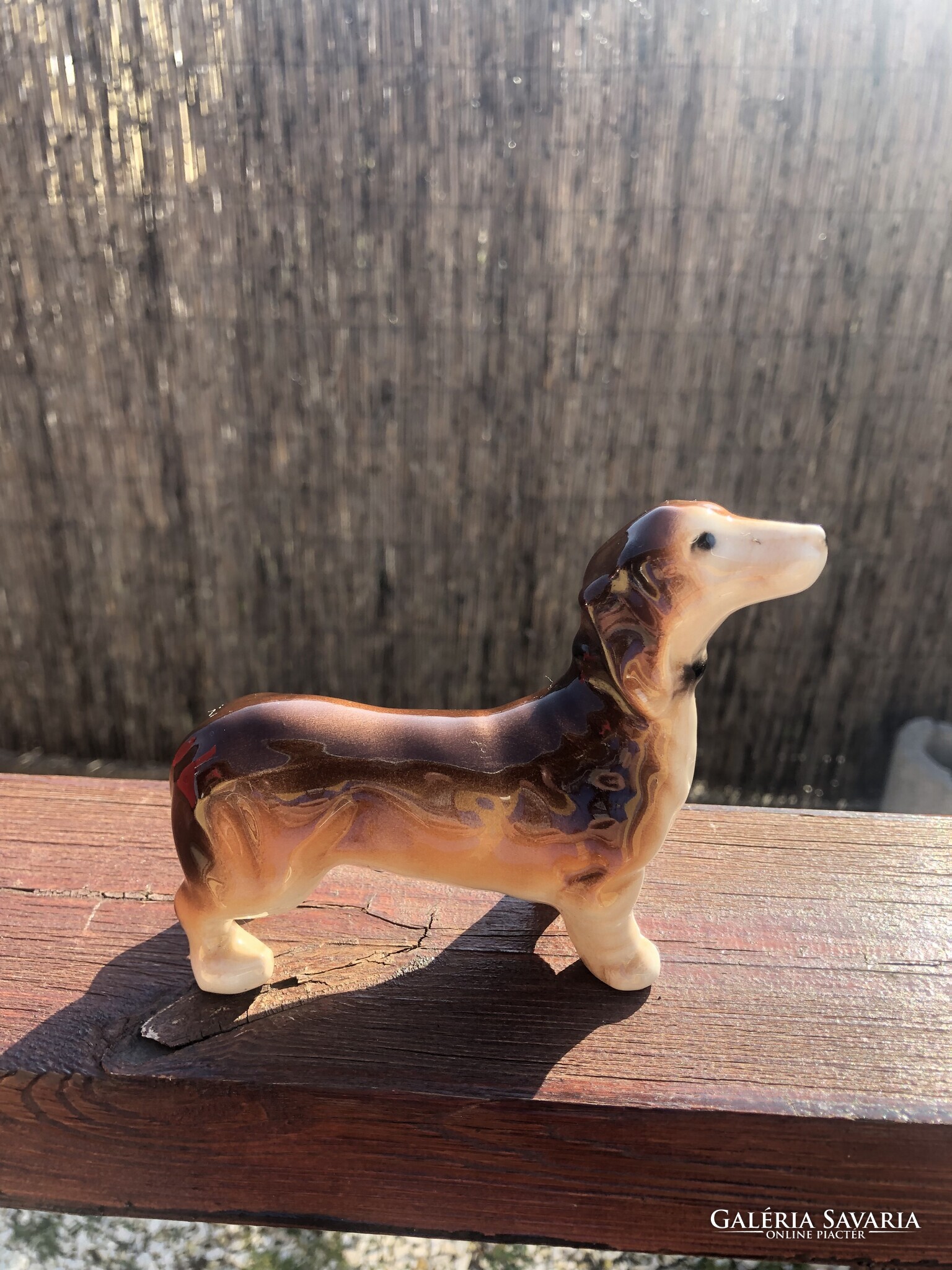 DACHSHUND DOG - LIMOGES PORCELAIN FIGURINE hot AUTHENTIC Perfect condition